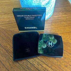 Chanel Black Double Mirror Duo